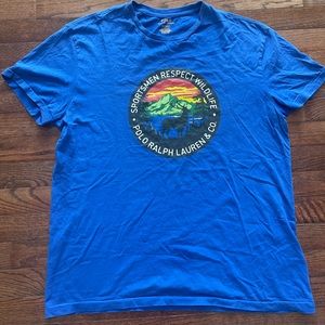 Polo Ralph Lauren Royal Blue Graphic Tshirt Medium